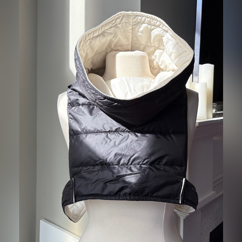 RARE Demobaza Black & Cream Limited Edition Reversible Unisex Puffer Vest